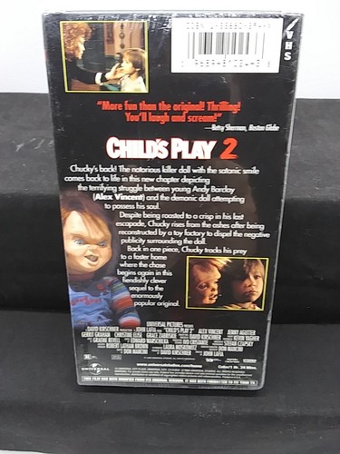 Child's Play 1, 2 (SEALED) & Bride Of Chucky Horror VHS Lot Of 3 Tapes VGC!!! - Picture 22 of 24