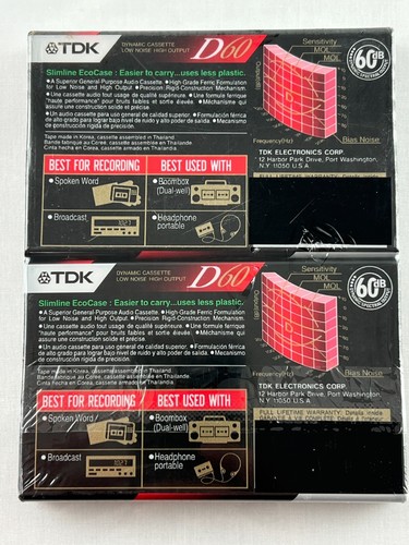 2 Cinta de Cassette de Audio TDK 60 Min Alta Salida Normal IECI Tipo 1 - Paquete Sellado - Imagen 2 de 3