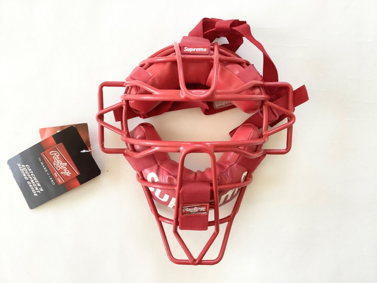 Supreme Rawlings Catcher's Mask Red 2018SS | eBay