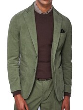 Abito Completo uomo verde in Velluto collezione Sartoriale invernale elegante