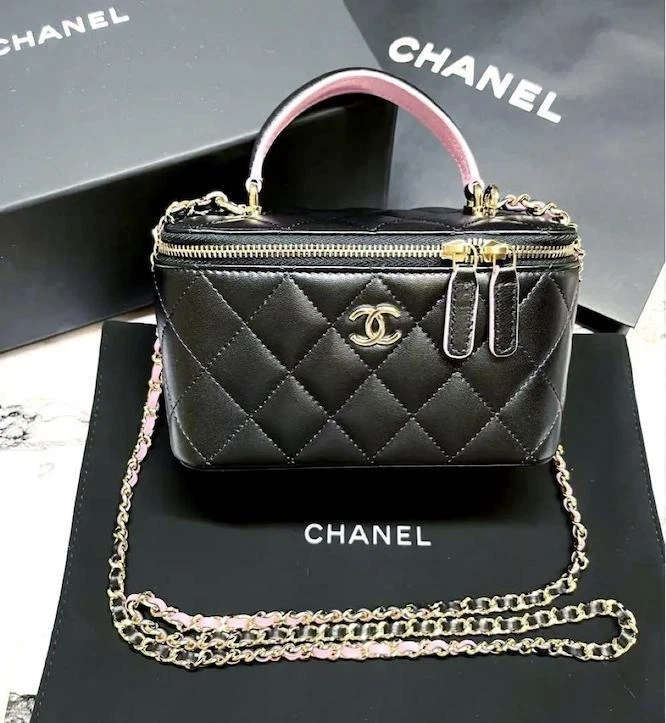 chanel coco handle red caviar bag