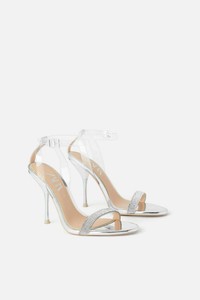 zara silver heels