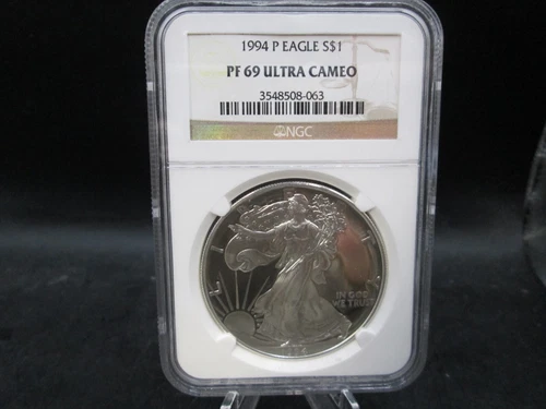 1994 P American Eagle Proof Silver 1oz. Dollar Coin NGC PF 69 Ultra Cameo