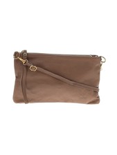 Vera Pelle Women Brown Leather Crossbody Bag One Size