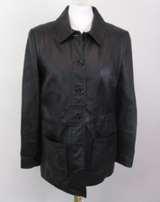 I.d Size M Women's Butter Soft Black Leather Jacket. Pre Loved