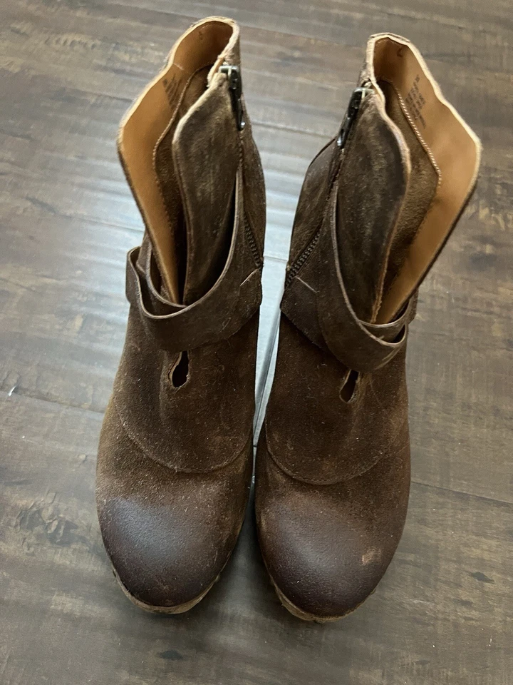 KORK-EASE Studded RAZZOLI Leather Clogs Ankle  distressed Boots Booties sz 9 - Image 3 of 4