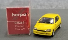 VTG HERPA HO 1:87 RENAULT CLIO 16V 021364 W/BOX MADE IN GERMANY YELLOW