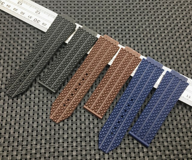 MCXGL Cinturino di ricambio in gomma Big Bang da 25 mm x 19 mm compatibile con Hublot Big Bang - Texture grano diamante - Cinturino di ricambio per orologio, 25mm