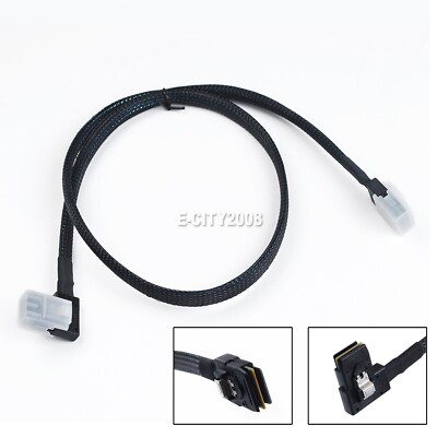 2 Packs Internal Mini SAS Cable Right Angle SFF-8087 to SFF-8087 12GB G36362-002