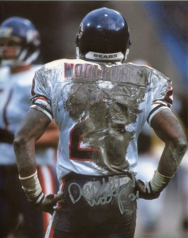 DONNELL WOOLFORD Signed color Photo in action Chicago Bears #3 (c) COA  Clemson