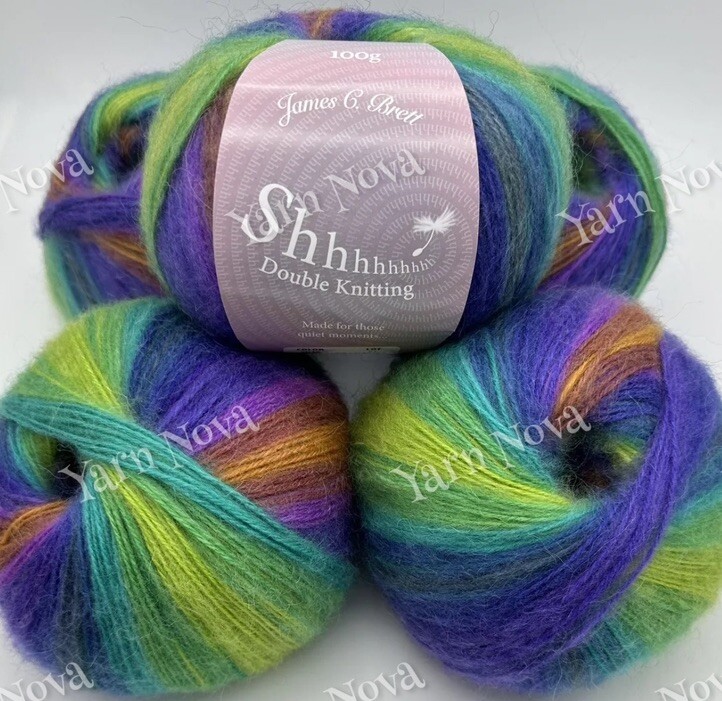 James C Brett Shhh Double Knitting Crochet Yarn Wool - 5 x 100g Balls - SH16 -