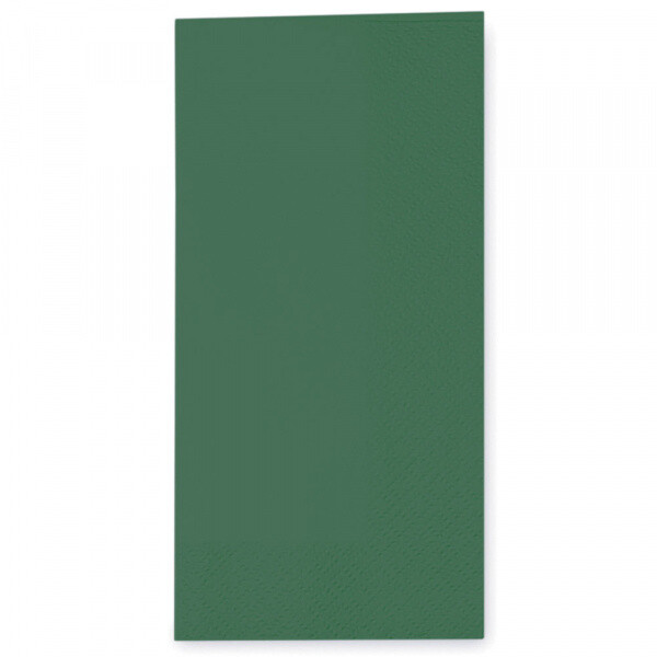 250 Servietten Cocktailserviette Pap 33X33 Cm DunkelgrüN 3-Lagig 1/8 Falz-image
