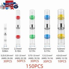 150PCS Waterproof Solder Seal Sleeve Heat Shrink Butt Wire Connectors Terminals