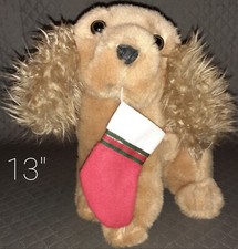 2x Vintage 13" America Wego Cocker Spaniel Stuffed Plush Animal Toy Play Dolls