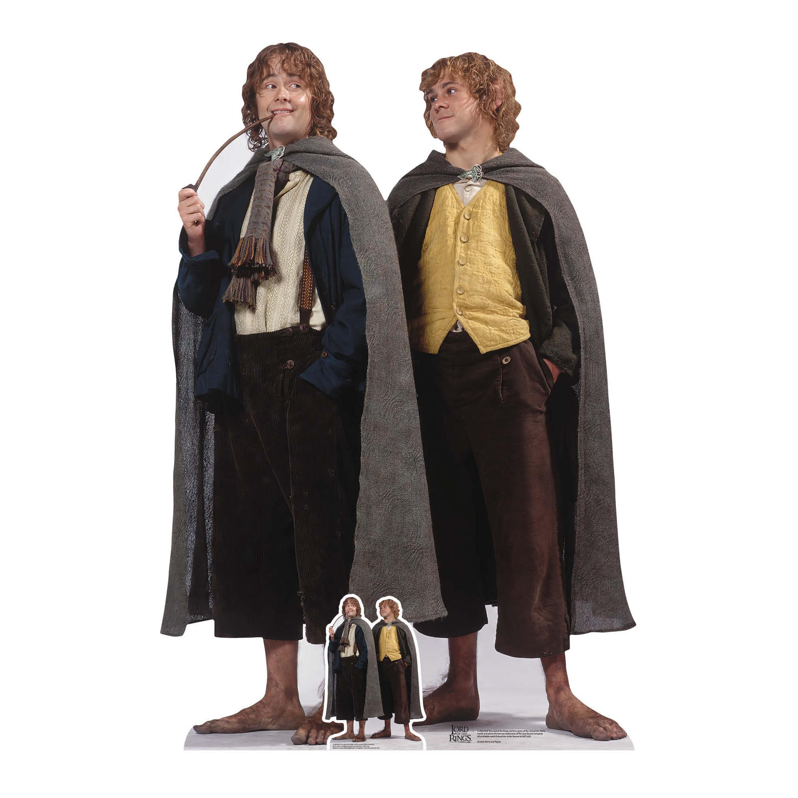 Merry and Pippin Lord of the Rings Lifesize Cardboard Cutout Free Mini Standee