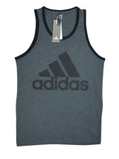 Adidas Logo Graphic Print Contrast Trim Multi-Sport Athletic Men's Tank Top NWT