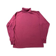 Vintage Turtle Neck Maroon Large Made In USA NWT