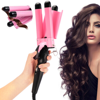 Lockenstab 3 Fässer Welleneisen Profi 25mm Lockenwickler für Lange/Kurze Haare
