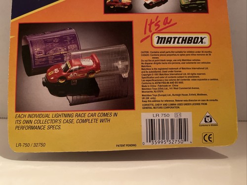 Vintage 1991 Matchbox Lightning Nissan Datsun 300 ZX Turbo Car w/ Display Tube - Picture 3 of 6