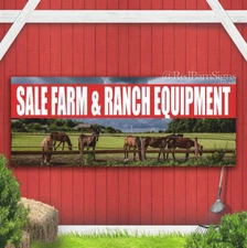 SALE FARM RANCH EQUIPMENT Part Service Rent Lease Banner sign with grommets