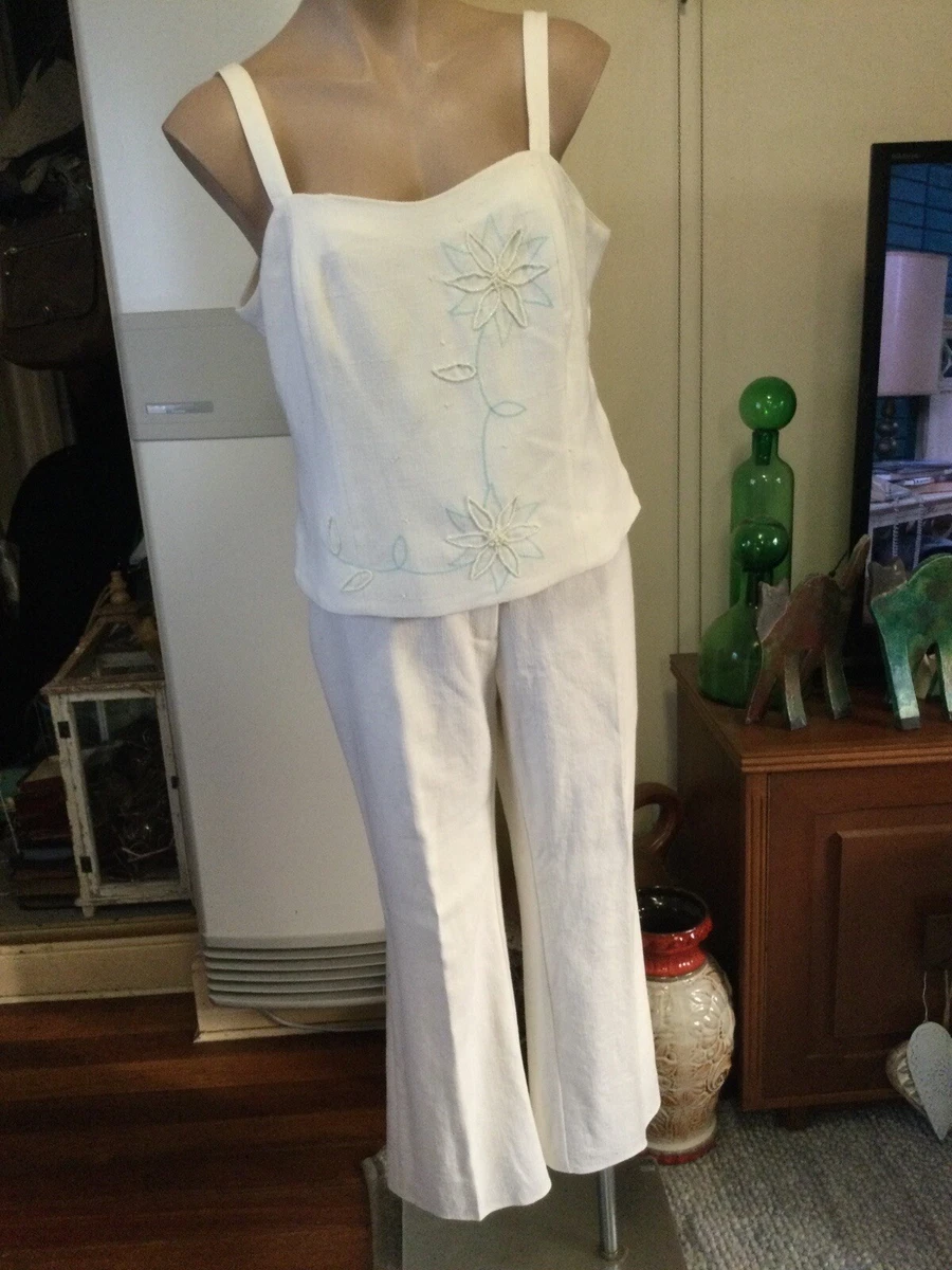 Petite white pants shop suit