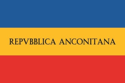 Fahne Flagge Republik Ancona Italien 80 x 120 cm Bootsflagge Premiumqualität