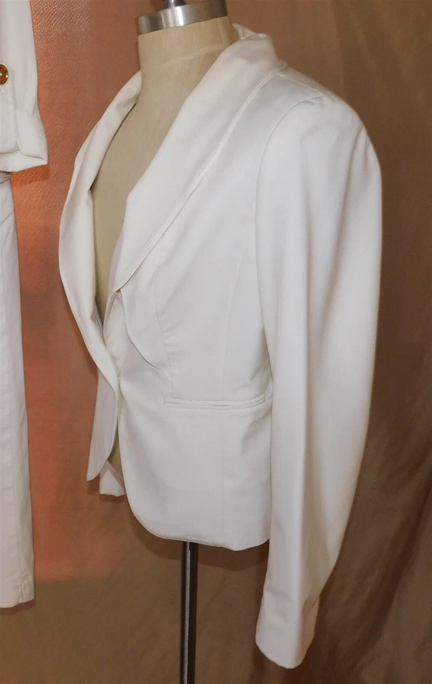 LOTE de 5 piezas de traje blazer falda blanca de la década de 1990 2000 Tadashi Jones New York TLC Foto 3 de 4