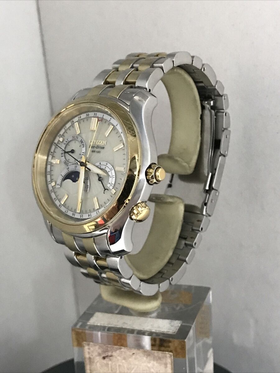 Citizen Mens Eco-Drive Moon Phase Calibre 8651 Two Tone Citizen Mens Eco-Drive Moon Phase Calibre 8651 Two Tone