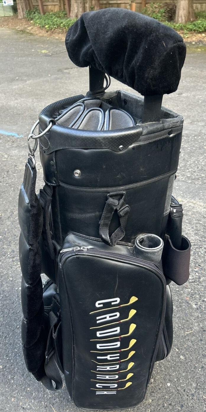 CADDYRACK Golf Cart Bag Ultimate Organizer Single Strap 6 Pocket Black