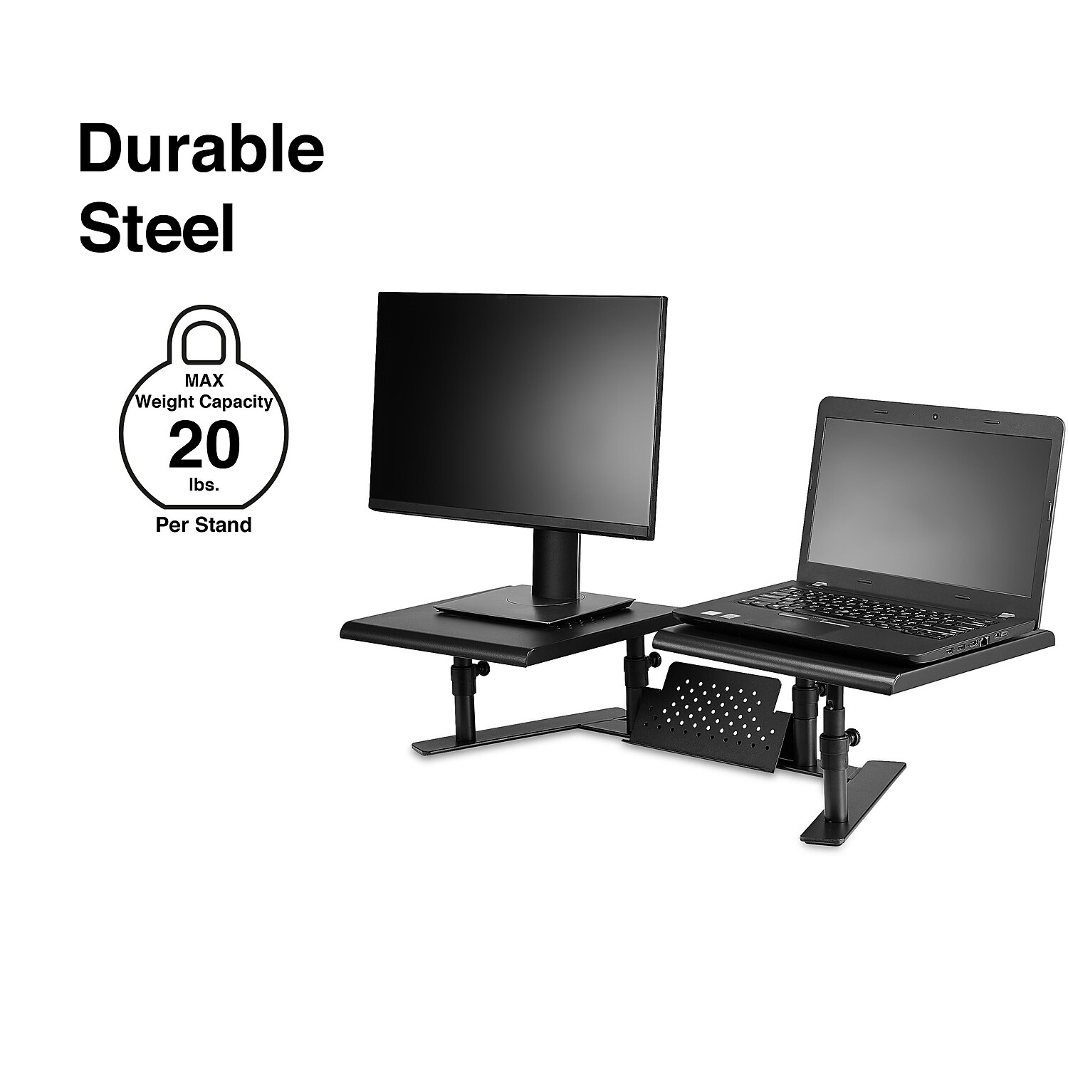 Staples Dual Monitor Adjustable Stand 718103276672 for sale online 