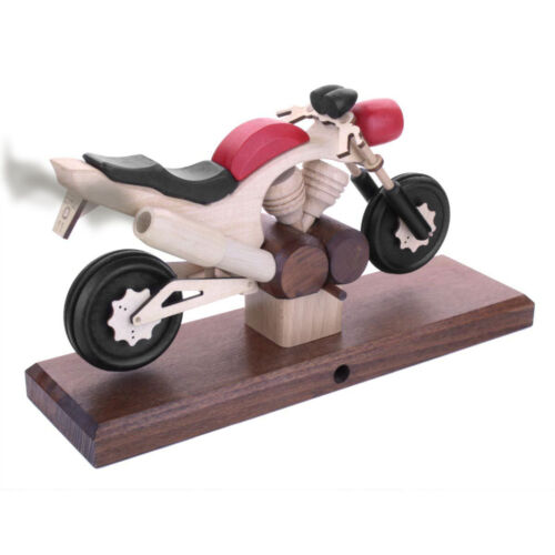 Red Wooden Riding Motorcycle Made In Germany Incense Burner Smoker
