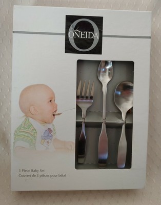 Vintage Stainless By Oneida Ltd 3 Piece Child Set Paul Revere Orginal Box Ebay