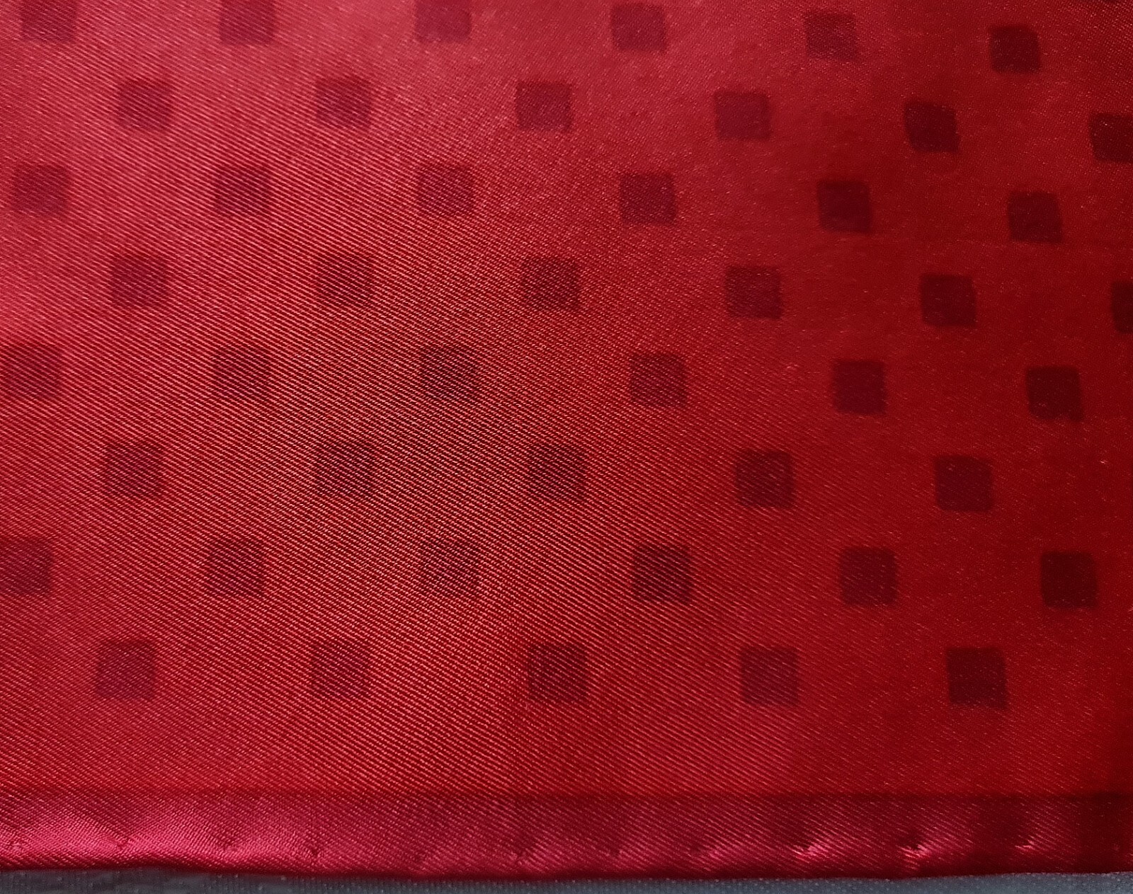 SCARF VINTAGE AUTHENTIC FUJITSU SOLID RED JACQUAR… - image 2