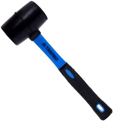 Gummihammer 450g Hammer Fiberglasstiel Ausbeulhammer Gummi