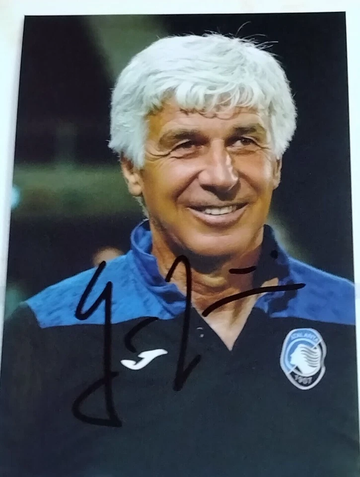 AUTOGRAFO GIAN PIERO GASPERINI FOTO HAND SIGNED COACH ATALANTA CALCIO CL AS ROMA - Photo 1/1