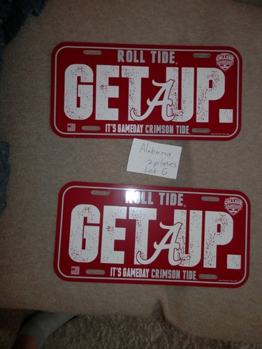 Alabama Crimson Tide License plate lot (2) NEW VTG NCAA Football - Picture 3 of 4