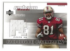 2004 Upper Deck Finite HG Rashaun Woods Rookie Fabrics Jersey Card NMMT FREE SHI. rookie card picture