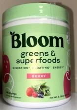 48 Servings/9.2 oz - Bloom Nutrition Green & Superfood Supplement Powder Ex01/26