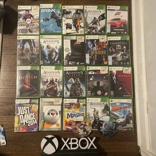 Lot of 20 Xbox 360 games assasins creed forza la noire gta halo paladrone