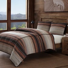 Estes Copper Multi Chenille Southwestern Country King 3 Pc Comforter Bedding Set