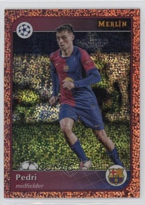 2024 Merlin UEFA Club Competitions Rose Gold Speckle Refractor /250 Pedri #8 7y2