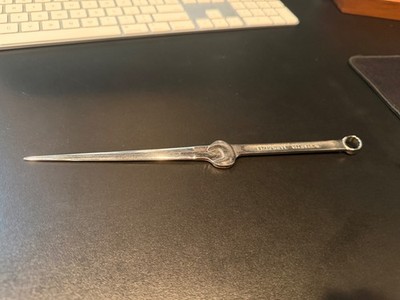 VINTAGE CHROME  STAHLWILLE BOX END WRENCH LETTER MAIL OPENER