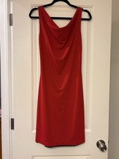 Express Red Cowl Neck Sleek Cocktail Dress – Sexy Holiday / Valentine’s Date