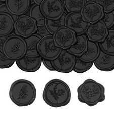 Black Wax Seal Stickers,Self Adhesive Envelope Seal Stickers,Great for Christmas