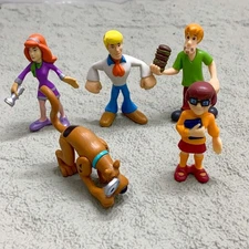 2.5'' Lot 5 Scooby-Doo Velma Shaggy Daphne Dog Fred Figures Toys Cake Topper 