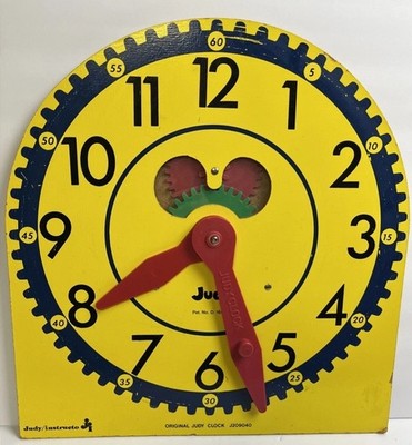 Original JUDY CLOCK Large J209040 Teach Time 13'' 