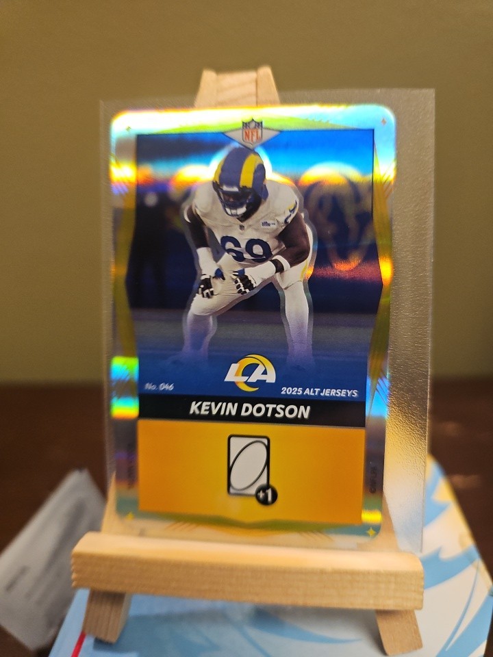2025 NFL Uno Elite Alternate Jerseys Kevin Dotson Yellow FOIL #046 Rams!!!