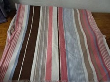Vtg 2 1/3 yds MARCUS BROS cotton fabric-Striped motif-warm colors