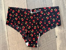 NWT Victoria's Secret black cheeky panties with cherries size L