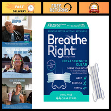 Extra Strength Nasal Strips - Drug-Free Congestion Relief, Snoring Aid, 44ct